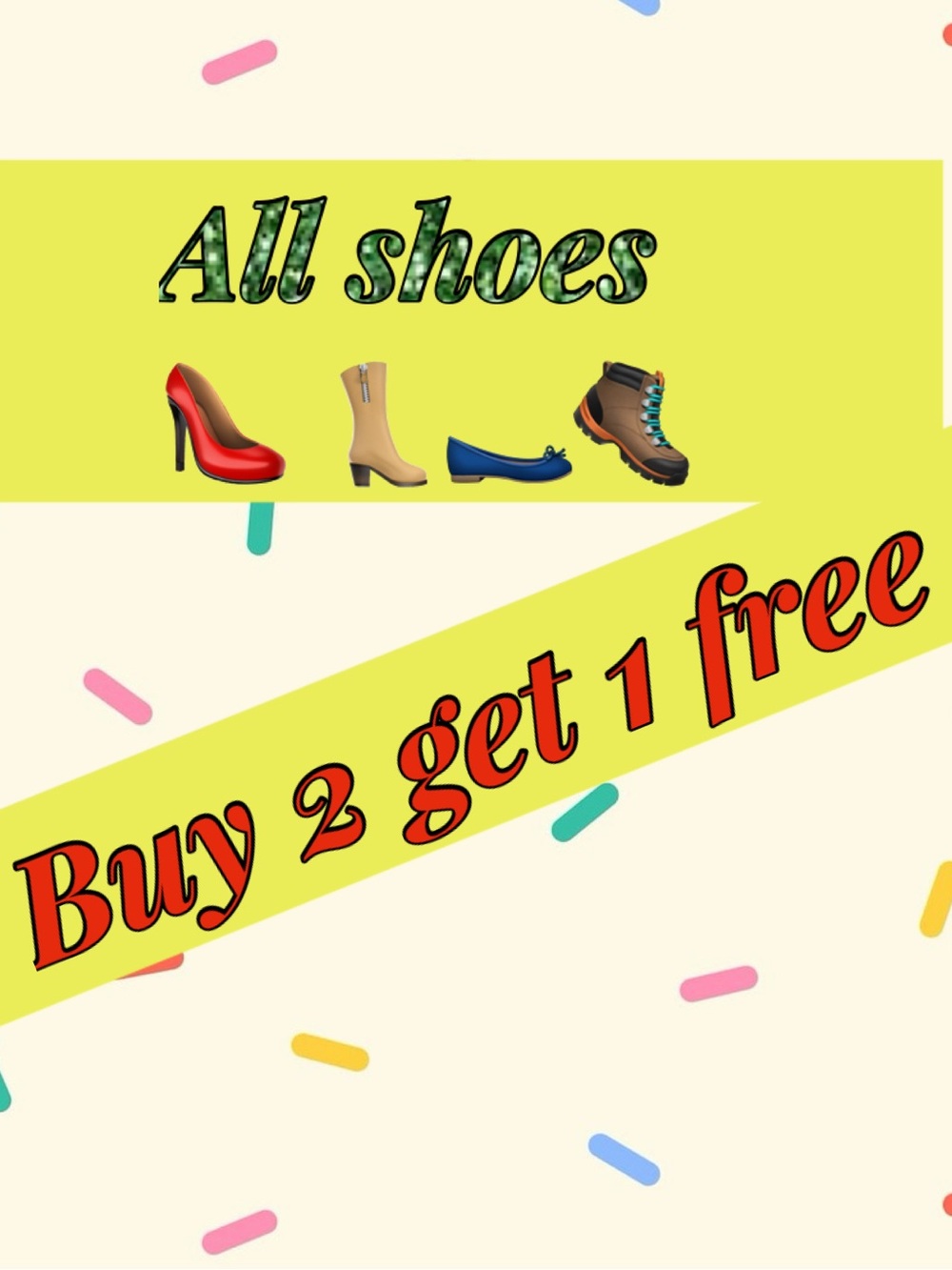All shoes included in the sale!